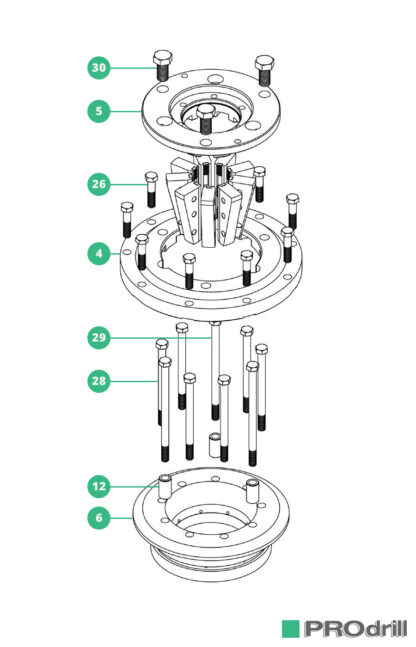 Boyles 12HH Chuck Assembly 12.5° - Image 2